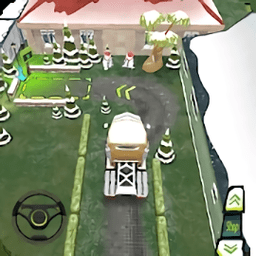 拥挤小镇的雪地停车场游戏